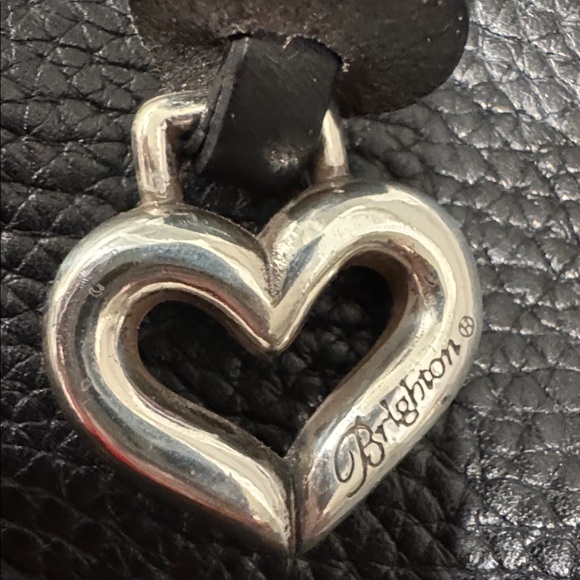 Brighton Women’s Black Croc Embossed Pebbled Leather Small Tote Bag Purse - Picture 6 of 14